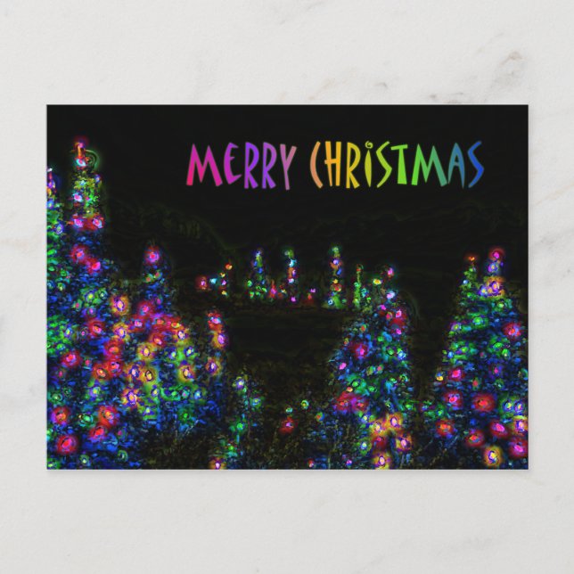 Carte de Noël avec guirlandes lumineuses (Devant)