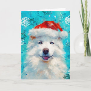Carte de Noël avec impression de chien en média mi
