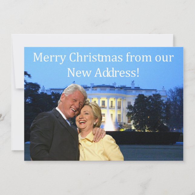 Carte de Noël avec la nouvelle adresse de Hillary  (Devant)