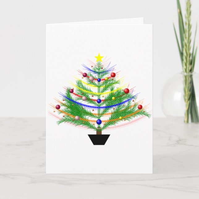 Carte de Noël avec l'arbre (Devant)