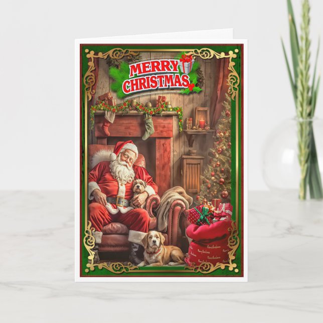 Carte de Noël avec le Père Noël (Devant)