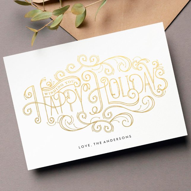 Carte de Noël avec lettrage Joyeuses Fêtes (Créateur téléchargé)