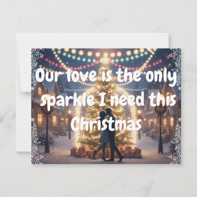 Carte de Noël avec mon amour  (Devant)