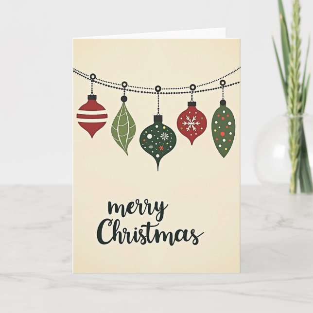 Carte de Noël avec ornement (Devant)
