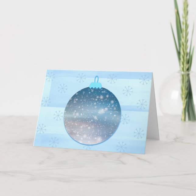 Carte de Noël avec ornement en forme de flocon de  (Devant)