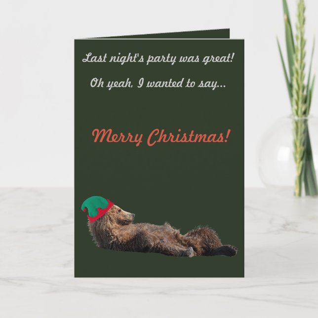 Carte de Noël avec oursons et aigle (Devant)