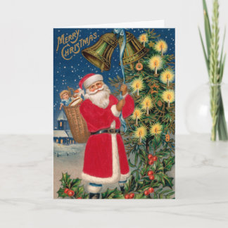 Carte de Noël avec Père Noël Vintage
