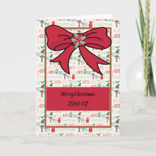 Carte de Noël avec petits elfes