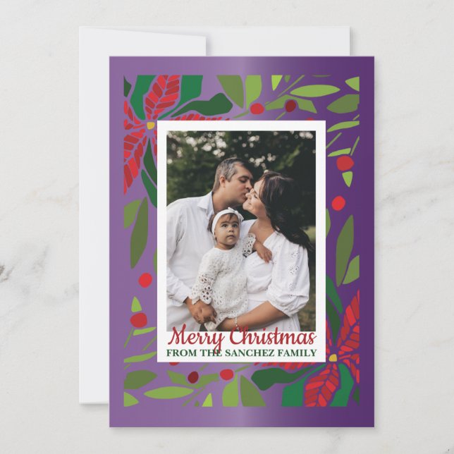 Carte de Noël avec photo (Devant)