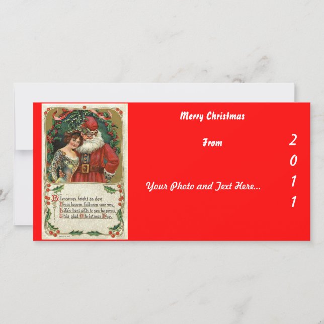 Carte de Noël avec photo (Devant)