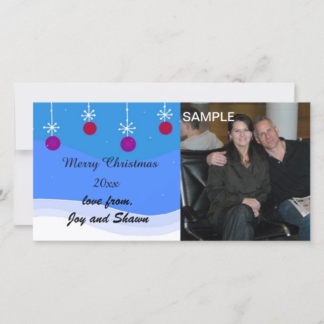 Carte de Noël avec photo (Devant)
