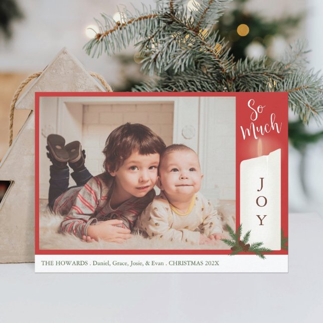 Carte de Noël avec photo de bougie (Créateur téléchargé)