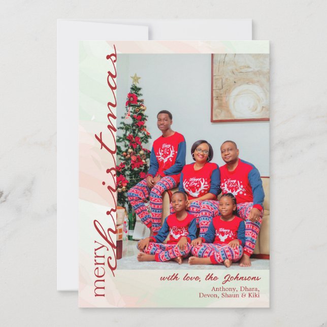 Carte de Noël avec photo de famille ; Carte person (Devant)