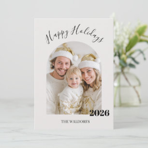 Carte de Noël avec photo de famille Joyeuses Fêt