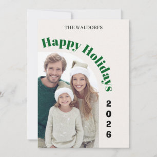 Carte de Noël avec photo de famille Joyeuses Fêt