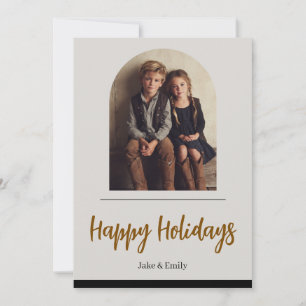 Carte de Noël avec photo de famille Joyeuses Fêt