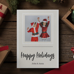 Carte de Noël avec photo de famille Joyeuses Fêt