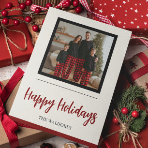 Carte de Noël avec photo de famille Joyeuses Fêt