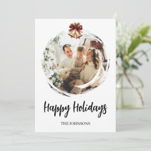 Carte de Noël avec photo de famille Joyeuses Fêt