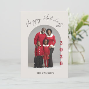 Carte de Noël avec photo de famille Joyeuses Fêt
