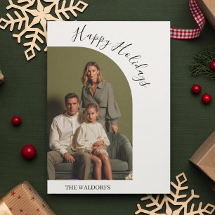 Carte de Noël avec photo de famille moderne