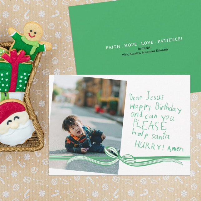Carte de Noël avec photo de Jésus cher (Créateur téléchargé)