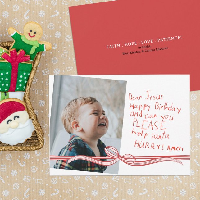 Carte de Noël avec photo de Jésus cher (Créateur téléchargé)