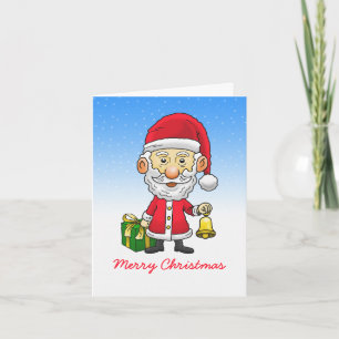 Carte de Noël avec photo du Père Noël et Vive le v