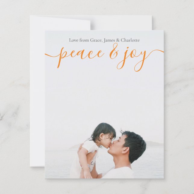 Carte de Noël avec photo et texte personnalisés (Devant)