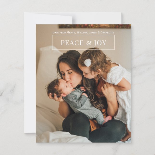 Carte de Noël avec photo et texte personnalisés (Devant)