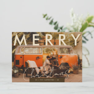 Carte de Noël avec photo Moderne et personnalisa