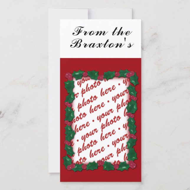 Carte de Noël avec photo ou étiquette cadeau avec  (Devant)