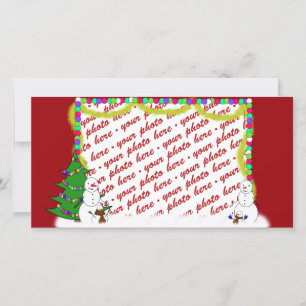 Carte de Noël avec photo ou étiquette cadeau avec