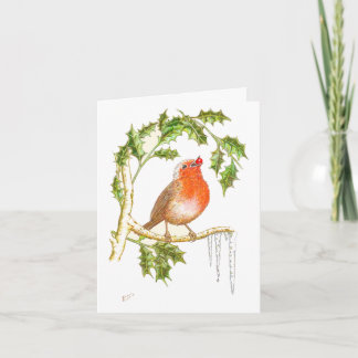 Carte de Noël avec Robin