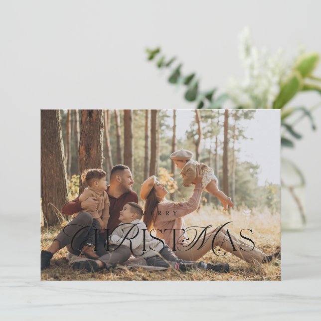 Carte de Noël avec typographie photo (Debout devant)