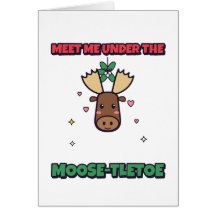 Carte de Noël avec un jeu de mots sur le Moose-tle