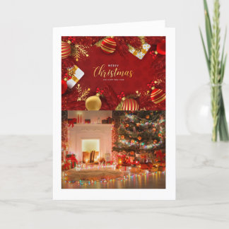 Carte de Noël avec un message chaleureux et attent