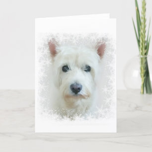 Carte de Noël avec Westie
