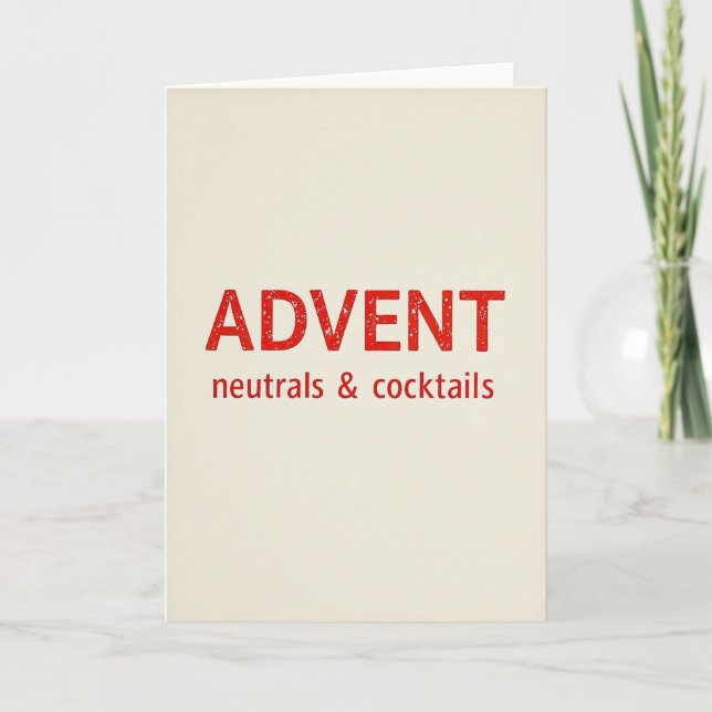 Carte de Noël Avent Distressée (Devant)