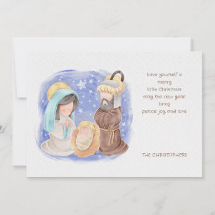 Carte de Noël Baby Jesus Nativité