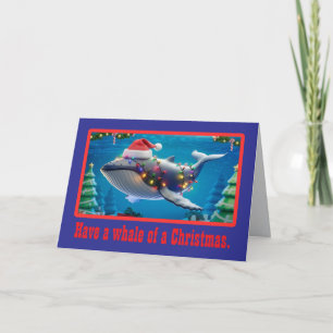 Carte de Noël Baleine de Noël