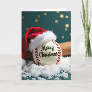 Carte de Noël Baseball Joyeux Noël