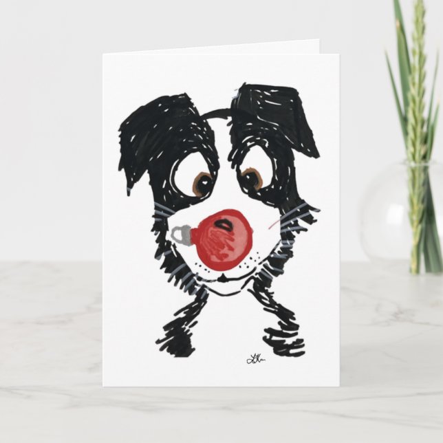 Carte de Noël Bauble Pup (Devant)