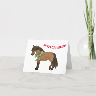 Carte de Noël Bay Pony
