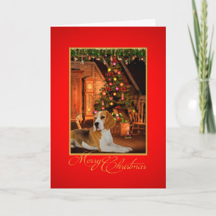 Carte de Noël beagle