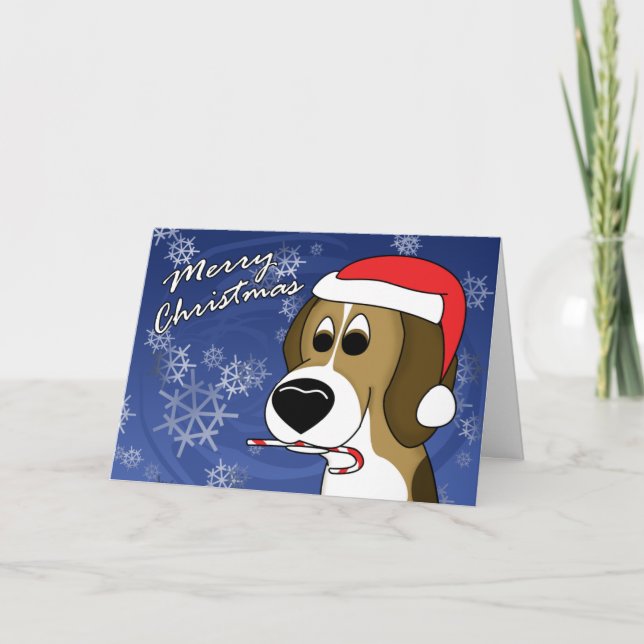 Carte de Noël Beagle Cartographie de Noël (Devant)