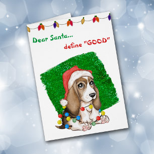 Carte de Noël Beagle mignonne