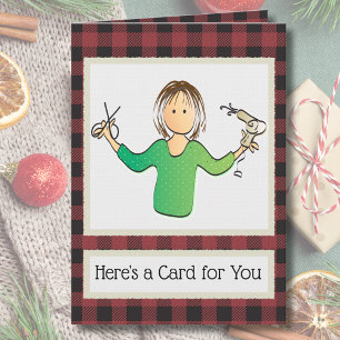 Carte de Noël Beauticienne du client