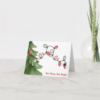 Carte de Noël Bee Merry, Bee Bright