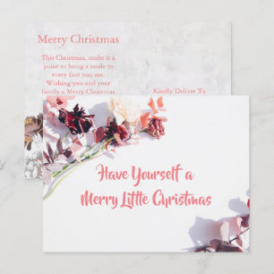 Carte de Noël - Belle du Rose
